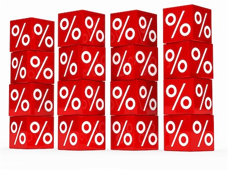 simsearch:400-05899816,k - many red sale percent cubes high tower Stock Photo - Budget Royalty-Free & Subscription, Code: 400-05899844