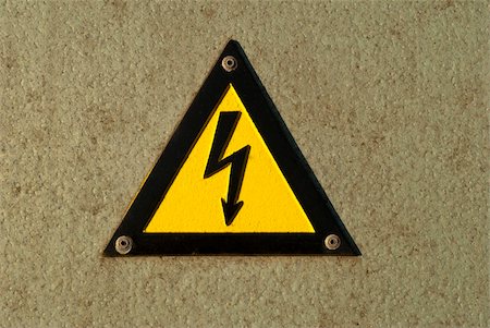 simsearch:400-03993174,k - High voltage sign outdoors on a building. Risky to  touch the wall. Stock Photo - Budget Royalty-Free & Subscription, Code: 400-05899860
