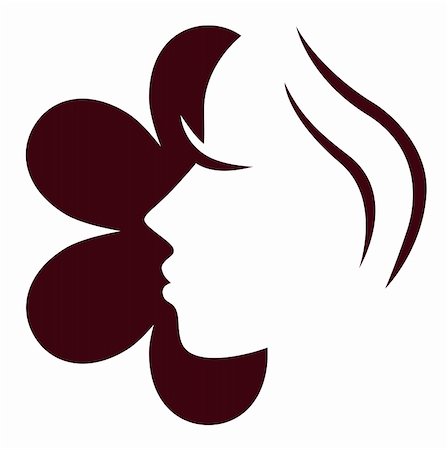 female silhouette for fashion design - Woman face icon or design element. Vector Stock Photo - Budget Royalty-Free & Subscription, Code: 400-05891429