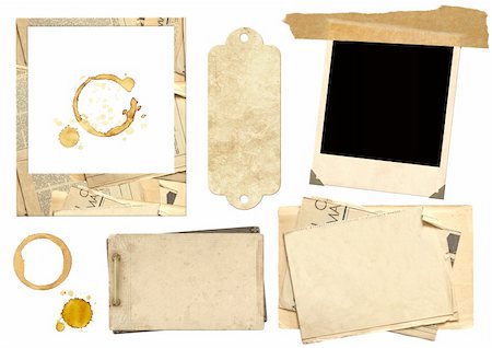 simsearch:400-05892111,k - Collection elements for scrapbooking. Objects isolated over white Stock Photo - Budget Royalty-Free & Subscription, Code: 400-05892111