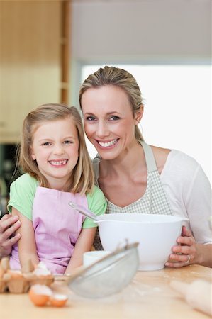 fun with flour - Mother and daughter having a good time in the kitchen Stock Photo - Budget Royalty-Free & Subscription, Code: 400-05893085