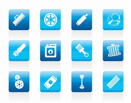 stoyanh (artist) - Realistic Car Parts and Services icons - Vector Icon Set 2 Stock Photo - Budget Royalty-Free & Subscription, Code: 400-05904230