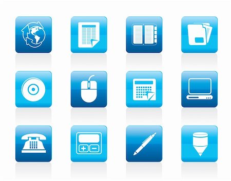 simsearch:400-05918073,k - Business and Office tools icons  vector icon set 2 Photographie de stock - Aubaine LD & Abonnement, Code: 400-05904232