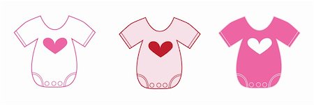 simsearch:400-05272121,k - Cute red and pink valentine baby clothes onesies Stock Photo - Budget Royalty-Free & Subscription, Code: 400-05904539