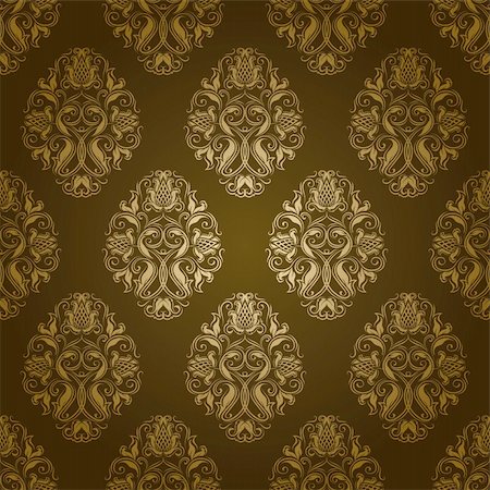 simsearch:400-05888512,k - Seamless damask pattern. Flowers on a green background. EPS 10 Stock Photo - Budget Royalty-Free & Subscription, Code: 400-05904688