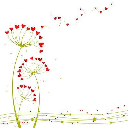 Abstract springtime love flower greeting card Foto de stock - Super Valor sin royalties y Suscripción, Código: 400-05905045