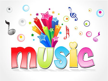 abstract colorful musical background vector illustration Stock Photo - Budget Royalty-Free & Subscription, Code: 400-05905535