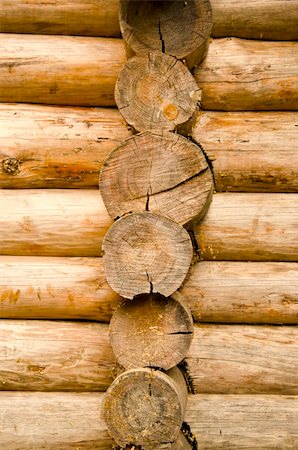 simsearch:400-07054392,k - Log wooden house made of tree trunk wall closeup backdrop background Photographie de stock - Aubaine LD & Abonnement, Code: 400-05905945