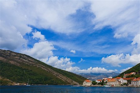 simsearch:400-05896461,k - Houses on the shore of Kotor Bay, Montenegro Stock Photo - Budget Royalty-Free & Subscription, Code: 400-05907785