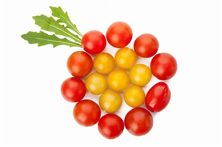 simsearch:400-04393672,k - Multicolored cherry tomatoes isolated on white background Stock Photo - Budget Royalty-Free & Subscription, Code: 400-05907981