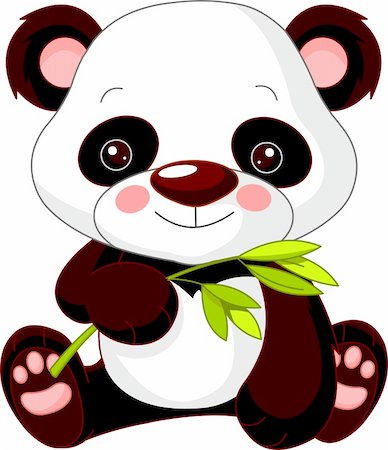 simsearch:400-06633746,k - Fun zoo. Illustration of cute Panda Stock Photo - Budget Royalty-Free & Subscription, Code: 400-05908110