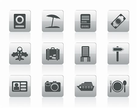 simsearch:400-07114343,k - travel, trip and holiday icons - vector icon set Stock Photo - Budget Royalty-Free & Subscription, Code: 400-05908379