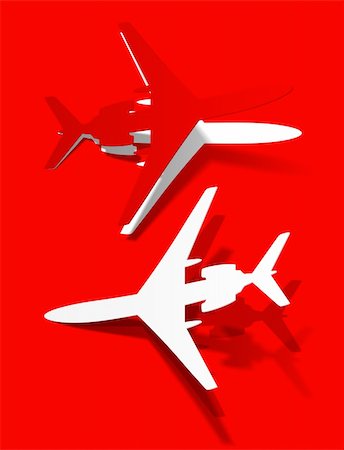 shadow plane - airplane sticker, realistic design elements Stock Photo - Budget Royalty-Free & Subscription, Code: 400-05909638
