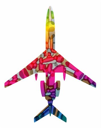 airplane, vector abstract background Stock Photo - Budget Royalty-Free & Subscription, Code: 400-05909645