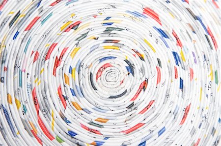 spiral made ??of rolled paper, concept of recycling Stock Photo - Budget Royalty-Free & Subscription, Code: 400-05901438