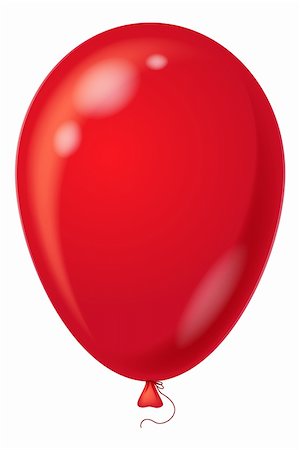 Colorful red balloon, element for holiday background, isolated, eps10, contains transparencies. Vector Foto de stock - Super Valor sin royalties y Suscripción, Código: 400-05901835