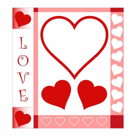 Valentines Day card with hearts Stock Photo - Budget Royalty-Free & Subscription, Code: 400-05902699