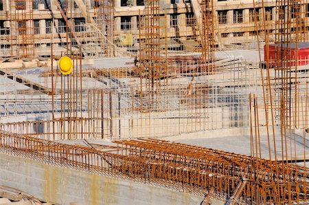 sevaljevic (artist) - Construction site on sunset warm light. Building from foundation Stock Photo - Budget Royalty-Free & Subscription, Code: 400-05903660