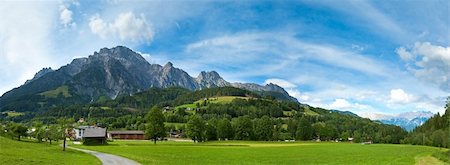 simsearch:400-05135647,k - Alps mountain country tranquil summer view (Austria).  Three shots composite picture. Stock Photo - Budget Royalty-Free & Subscription, Code: 400-05903989