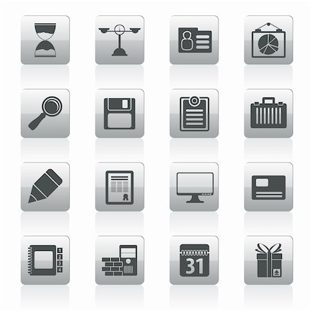 simsearch:400-04913456,k - Business and office icons -  vector icon set Stock Photo - Budget Royalty-Free & Subscription, Code: 400-05914394