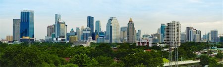 Panorama evening metropolis - the center of Bangkok Stock Photo - Budget Royalty-Free & Subscription, Code: 400-05914779