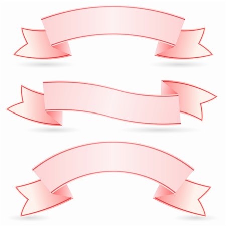 painting tape - Set of Pink Banners. Illustration on white background for design Stock Photo - Budget Royalty-Free & Subscription, Code: 400-05915192