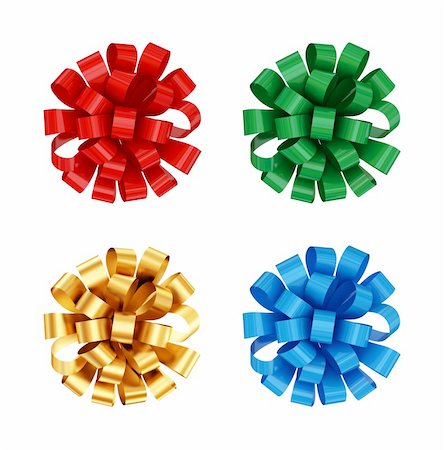 simsearch:400-05748224,k - Colorful bows set. Isolated on white background. 3d rendered. Stock Photo - Budget Royalty-Free & Subscription, Code: 400-05915420