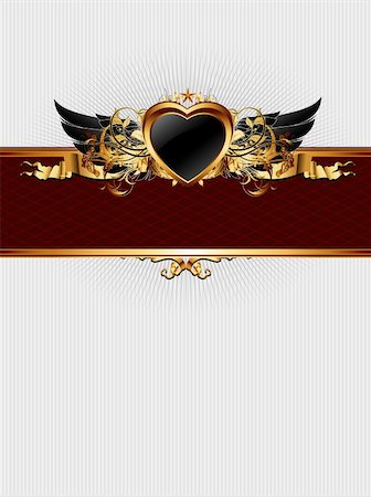 simsearch:400-04914047,k - ornate frame with heart form, this illustration may be useful as designer work Stock Photo - Budget Royalty-Free & Subscription, Code: 400-05917195