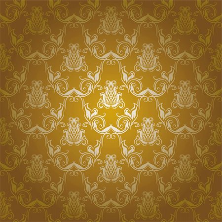 simsearch:400-05879441,k - Seamless floral pattern. Flowers on a gold background. EPS 10 Stock Photo - Budget Royalty-Free & Subscription, Code: 400-05917454