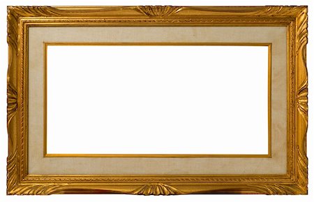 Antique golden frame, italian style,  isolated on white background - include clipping path. Stock Photo - Budget Royalty-Free & Subscription, Code: 400-05917554