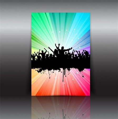 simsearch:400-04389591,k - Illustration of a party crowd flyer layout Stock Photo - Budget Royalty-Free & Subscription, Code: 400-05917571