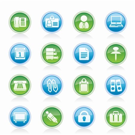 simsearch:400-04913456,k - Business and Office icons - vector icon set Stock Photo - Budget Royalty-Free & Subscription, Code: 400-05918075