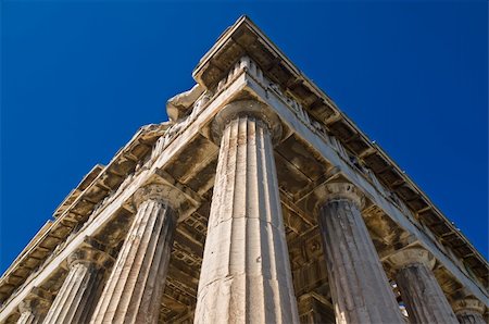 simsearch:400-04476617,k - The ancient temple of Hephaestus in Ancient Agora of Athens Stock Photo - Budget Royalty-Free & Subscription, Code: 400-05919719