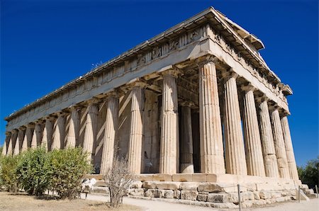simsearch:400-04476617,k - The ancient temple of Hephaestus in Ancient Agora of Athens Stock Photo - Budget Royalty-Free & Subscription, Code: 400-05919721