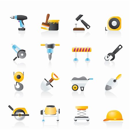 paint tape - building and construction icons - vector icon set Stock Photo - Budget Royalty-Free & Subscription, Code: 400-05919747