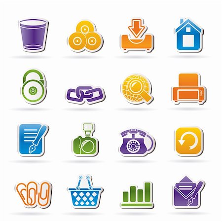 simsearch:400-06065651,k - Website and internet icons - vector icon set Photographie de stock - Aubaine LD & Abonnement, Code: 400-05919752