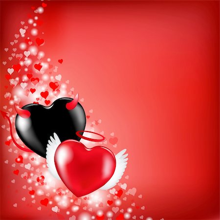 Heart Valentines Background, Vector Illustration Stock Photo - Budget Royalty-Free & Subscription, Code: 400-05910221