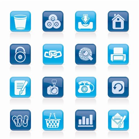 simsearch:400-06065651,k - Website and internet icons - vector icon set Photographie de stock - Aubaine LD & Abonnement, Code: 400-05910463