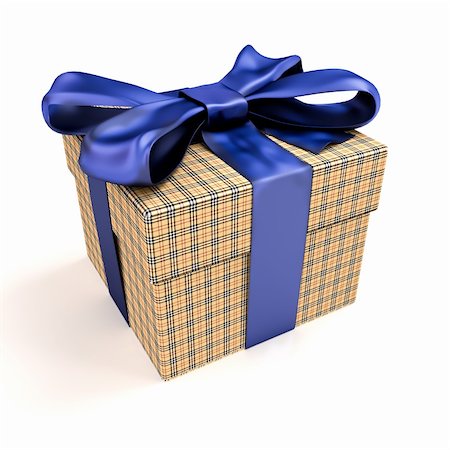 Gift box with a silk ribbon, isolated on white background Photographie de stock - Aubaine LD & Abonnement, Code: 400-05910966