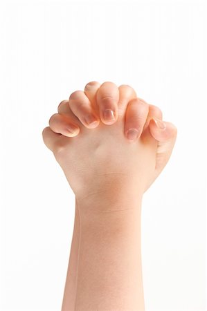 simsearch:400-04586134,k - Folded hands of child - on white background Stock Photo - Budget Royalty-Free & Subscription, Code: 400-05911037