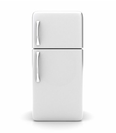 freezer - Illustration of a new fridge on a white background Stock Photo - Budget Royalty-Free & Subscription, Code: 400-05911279