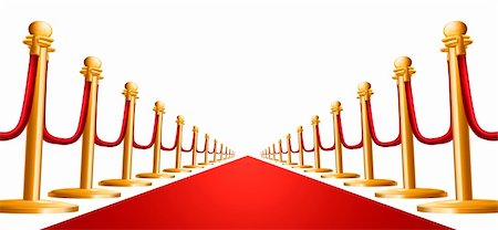 simsearch:700-01173801,k - Illustration of a red velvet rope and red carpet Stock Photo - Budget Royalty-Free & Subscription, Code: 400-05912266