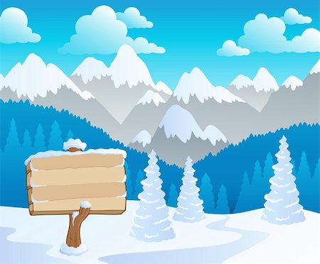 simsearch:400-04343852,k - Mountain theme landscape 5 - vector illustration. Stock Photo - Budget Royalty-Free & Subscription, Code: 400-05913705