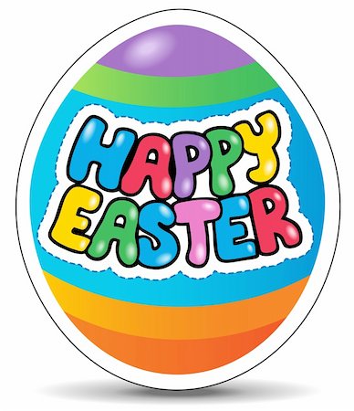 simsearch:400-05880757,k - Happy Easter sign theme image 1 - vector illustration. Stock Photo - Budget Royalty-Free & Subscription, Code: 400-05913702