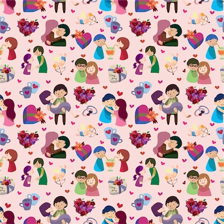 simsearch:400-04335592,k - seamless Valentine's Day pattern Stock Photo - Budget Royalty-Free & Subscription, Code: 400-05924722