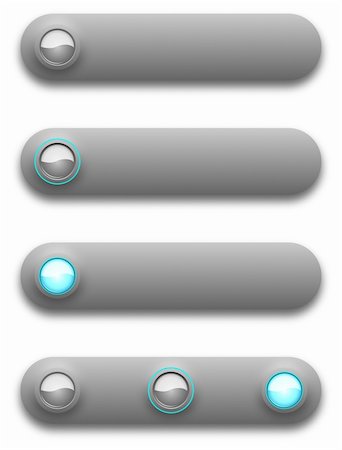 Long button, off, selected and pushed, vector illustration, eps10 Stock Photo - Budget Royalty-Free & Subscription, Code: 400-05927951