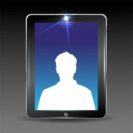 simsearch:400-04125018,k - Video conversation by cell or tablet computer, vector illustration, eps10, 4 layers Stock Photo - Budget Royalty-Free & Subscription, Code: 400-05927983