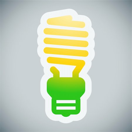 Energy saving  light bulb on grey background Stock Photo - Budget Royalty-Free & Subscription, Code: 400-05928296