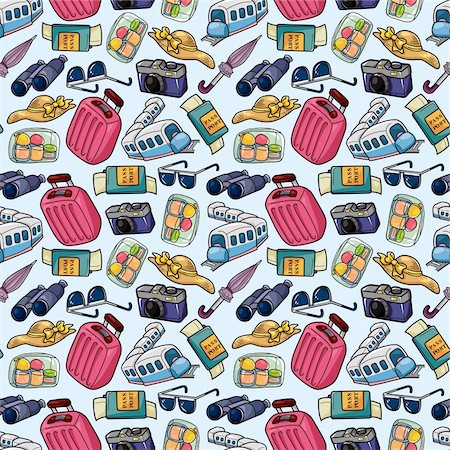 simsearch:400-07114343,k - travel icons seamless pattern Stock Photo - Budget Royalty-Free & Subscription, Code: 400-05920133