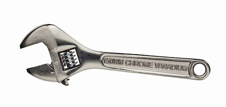 simsearch:400-05240852,k - Adjustable wrench, spanner on white background. Stock Photo - Budget Royalty-Free & Subscription, Code: 400-05920194